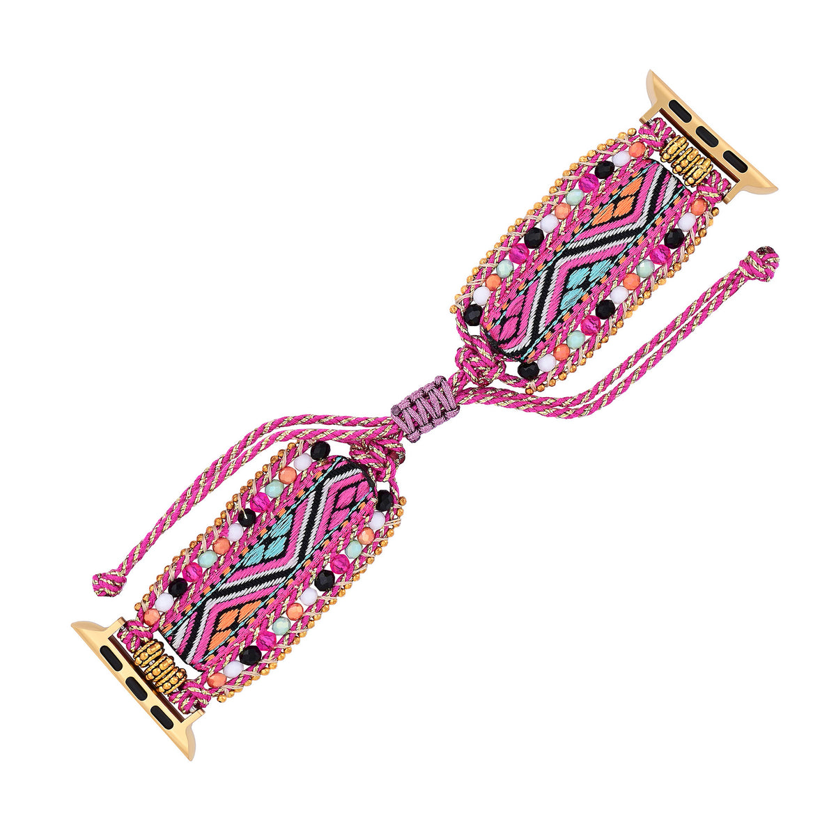 Ethnic Rose Woven Apple Watch Strap
