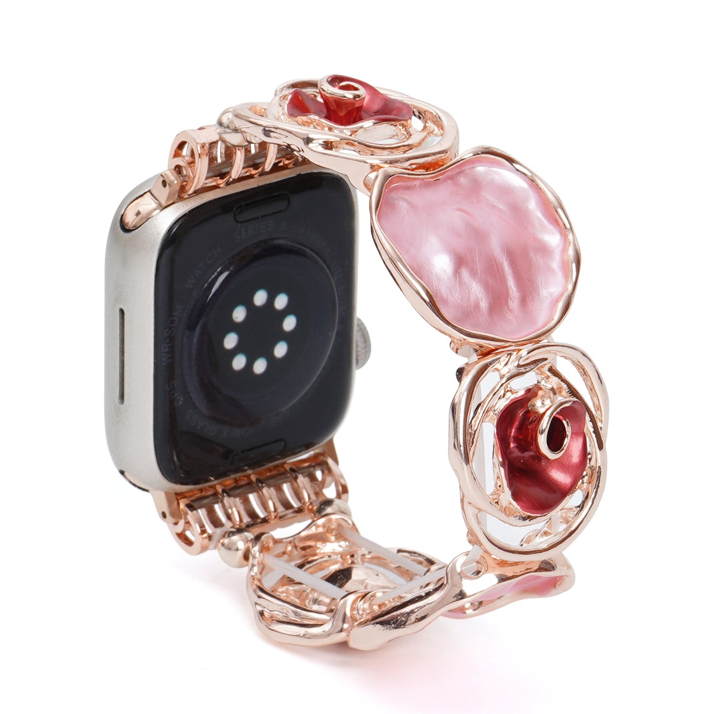 Rose Beaded Stretch Apple Watch Band