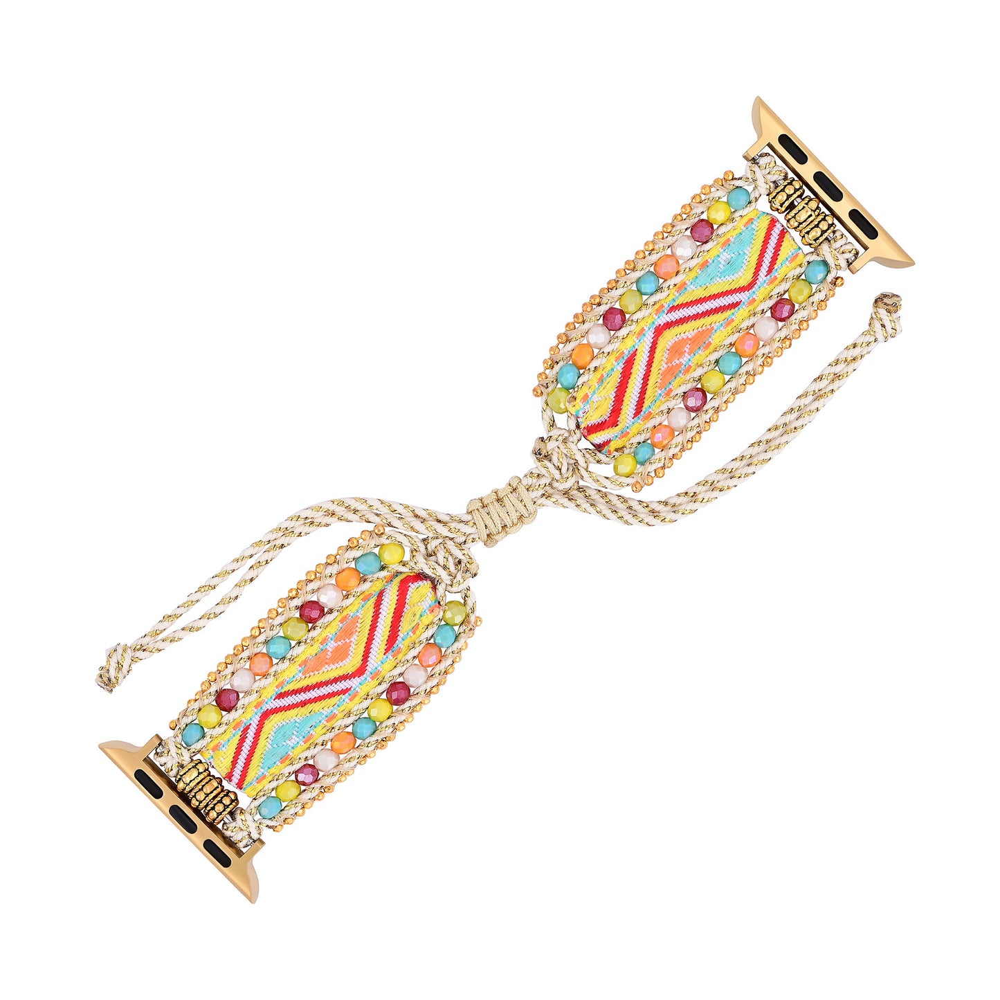 Golden Crystal Beaded Apple Watch Band