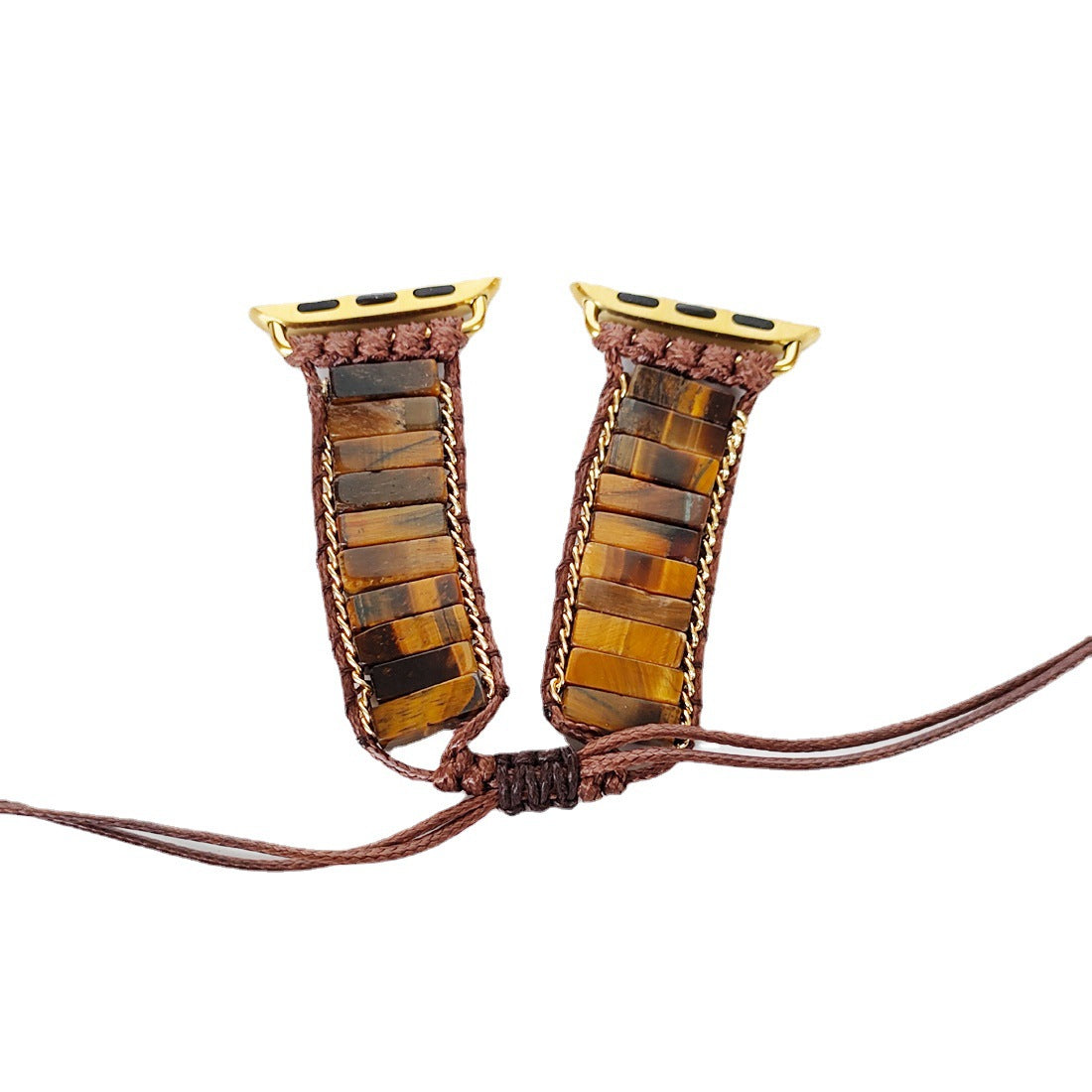 Tiger Eye Beaded Apple Watch Band
