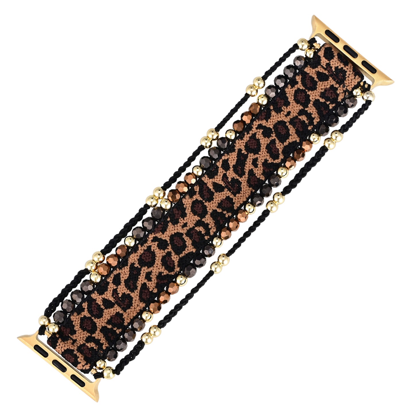Bohemian Leopard Woven Apple Watch Strap