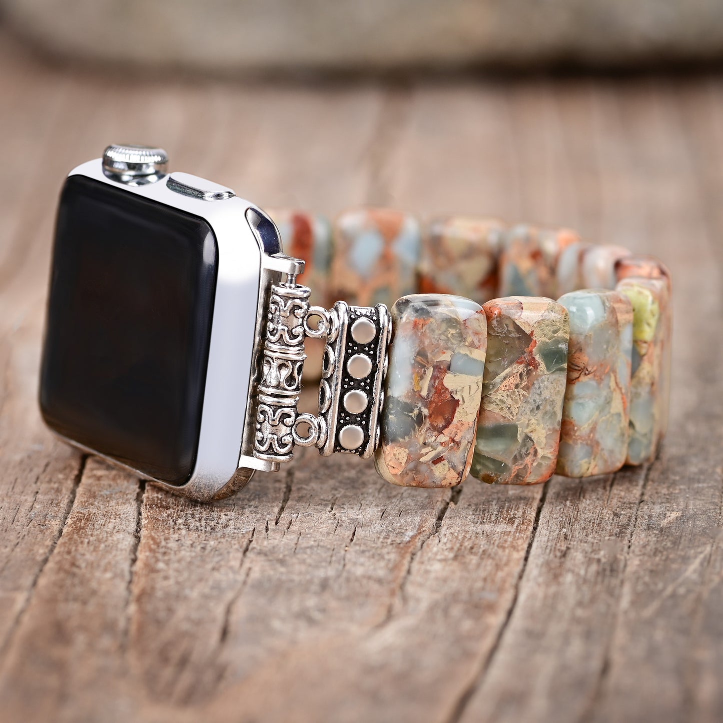 Earth Tibetan Jasper Stretch Apple Watch Strap