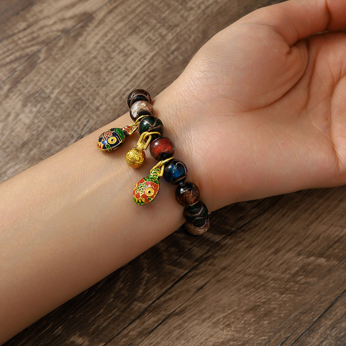 Glazed Beaded Charm Apple Watch Band