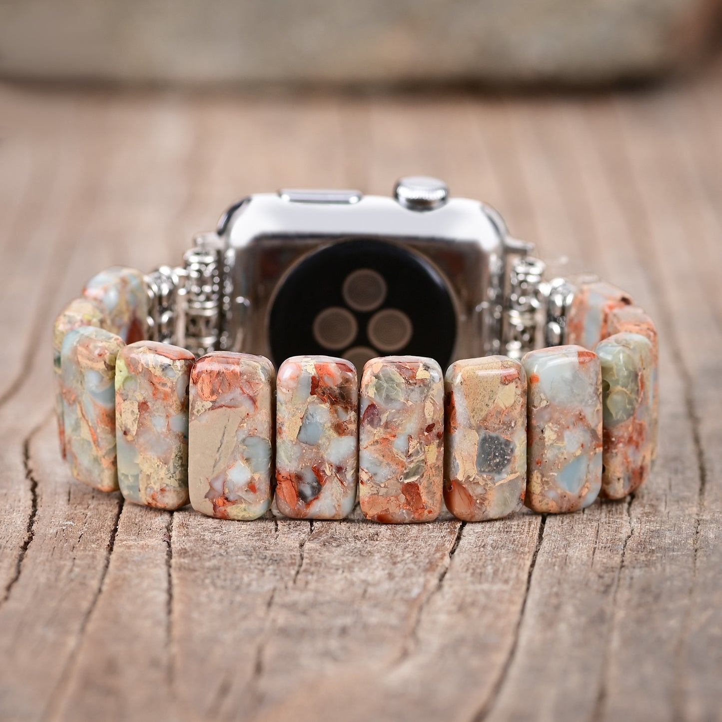 Earth Tibetan Jasper Stretch Apple Watch Strap