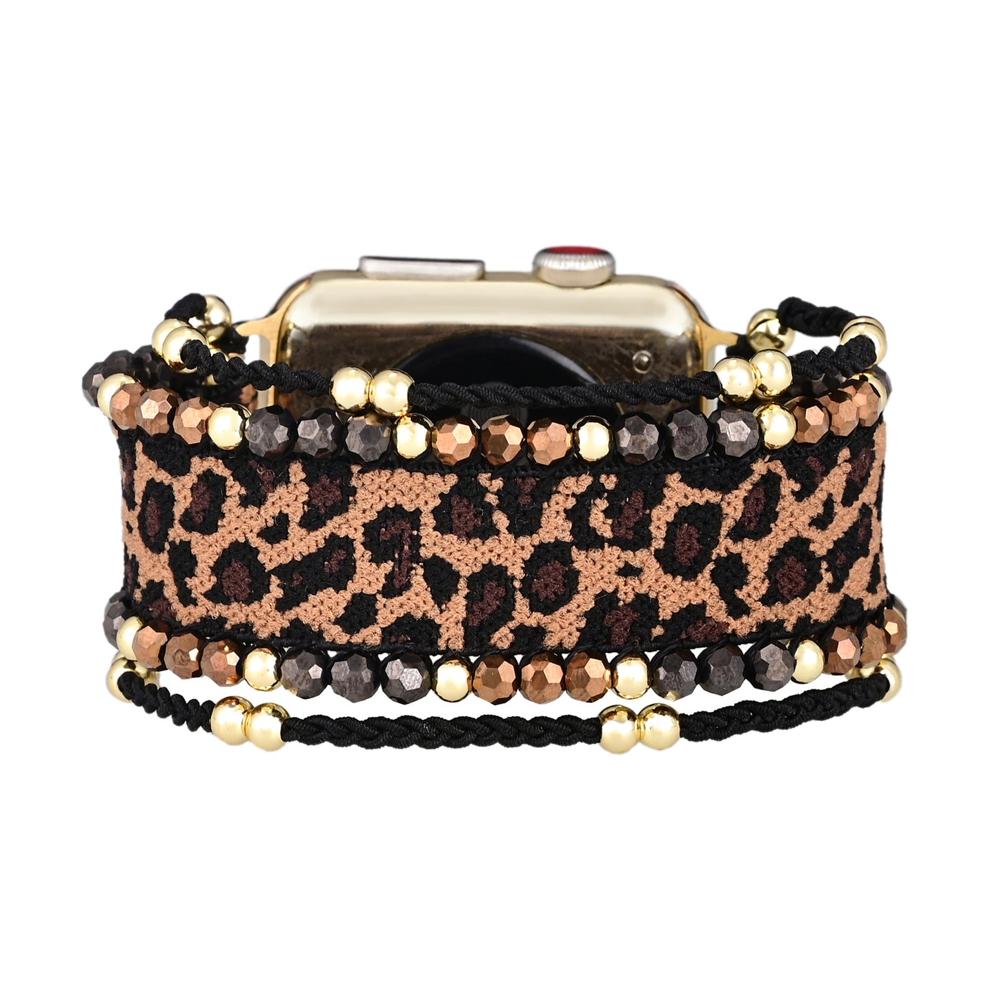 Bohemian Leopard Woven Apple Watch Strap