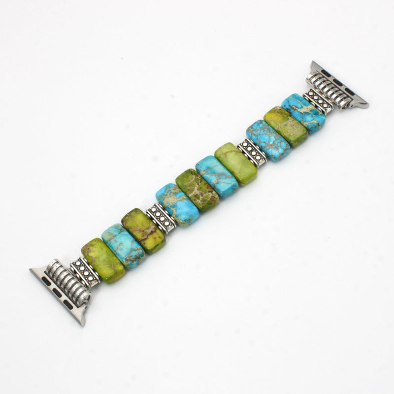 Floral Beaded Stretch Apple Watch Band