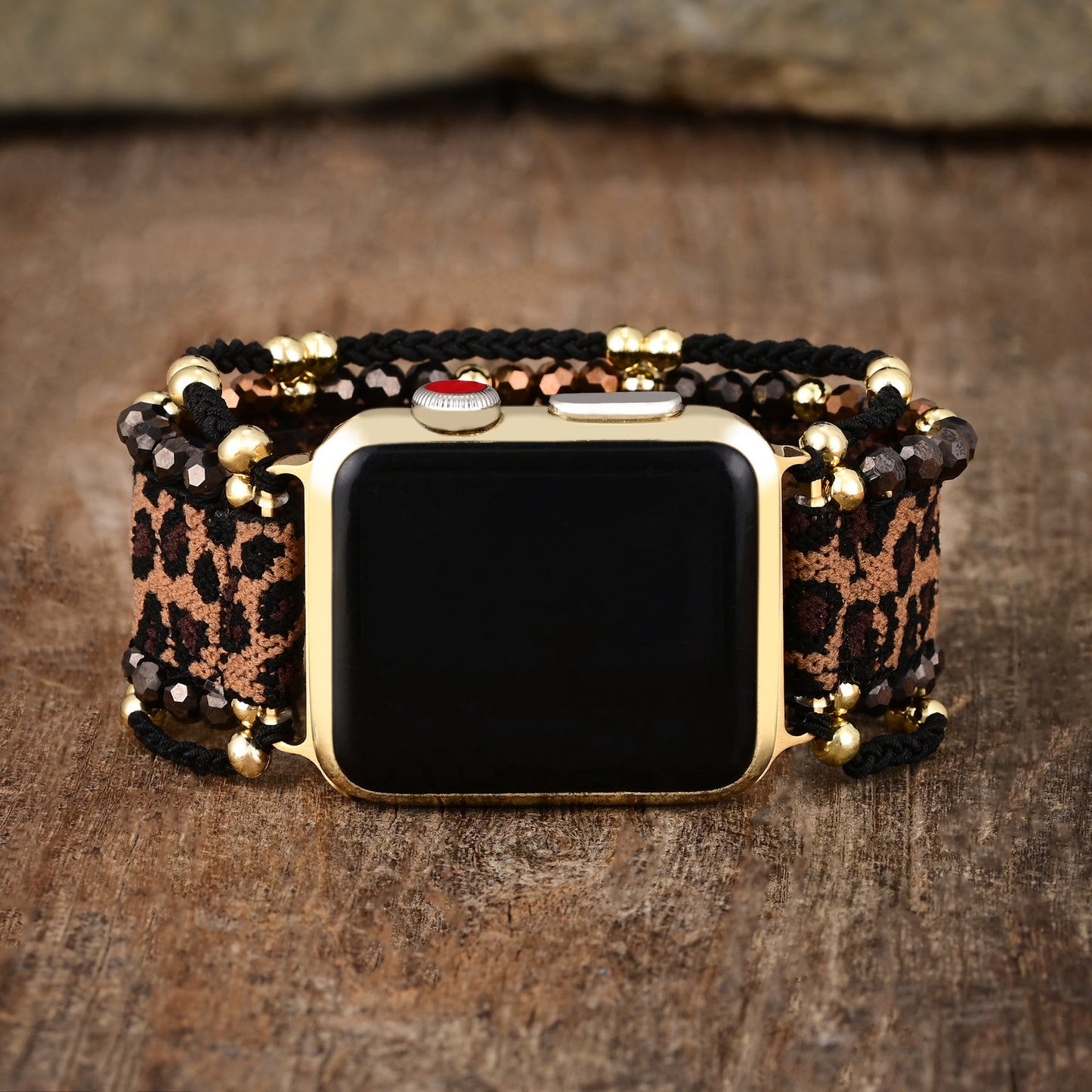 Bohemian Leopard Woven Apple Watch Strap