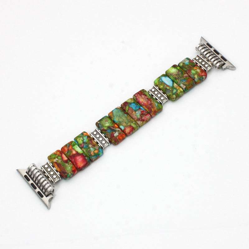 Floral Beaded Stretch Apple Watch Band
