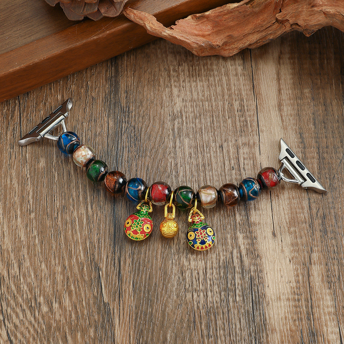 Glazed Beaded Charm Apple Watch Band