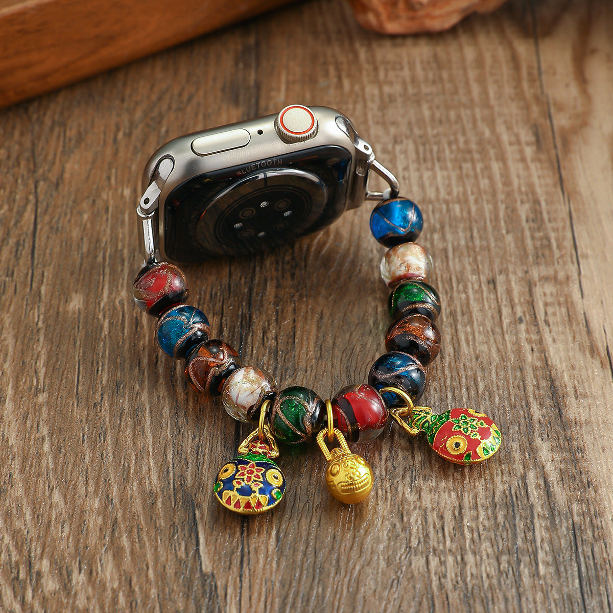 Glazed Beaded Charm Apple Watch Band