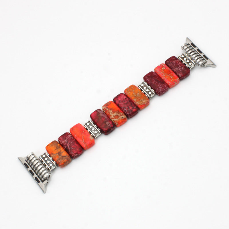Floral Beaded Stretch Apple Watch Band