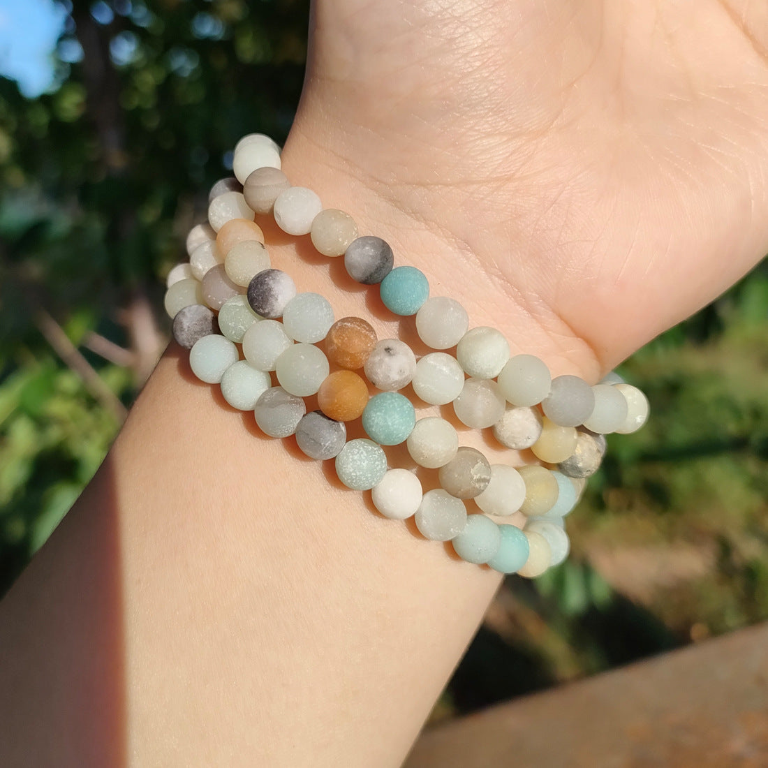 Amazonite Jasper Stretch Apple Watch Band