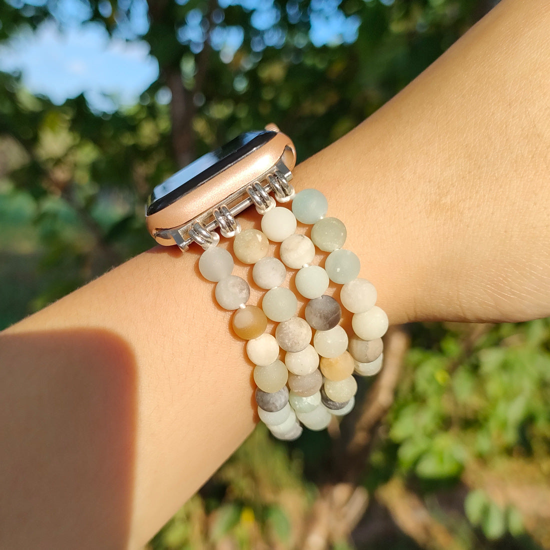 Amazonite Jasper Stretch Apple Watch Band