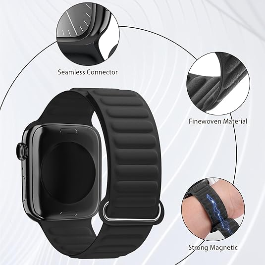 Magnetic Nylon Band for Apple Watch 38–49mm – Unisex