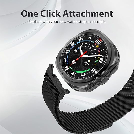 Magnetic Stainless Steel Milanese Loop Band for Samsung Galaxy Watch Ultra – Unisex