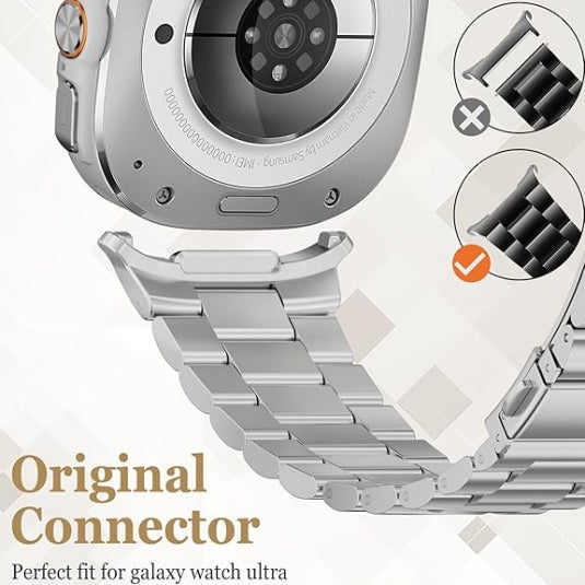 No-Gap Stainless Steel Metal Band for Samsung Galaxy Watch Ultra – Unisex