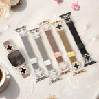 Slim Stainless Steel Mesh Band for Apple Watch – Magnetic with Charms