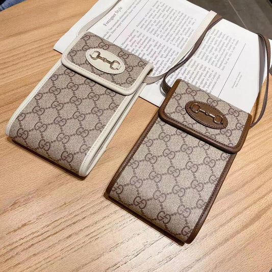 Gucci Crossbody Purse Leather Belt Case Holster