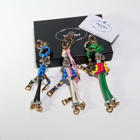 Prada Rope Keychain Colorful Bag Charm