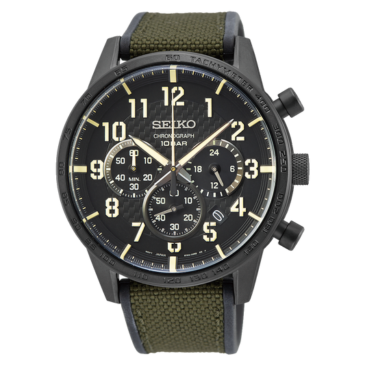 Seiko Chronograph Green Men's Watch