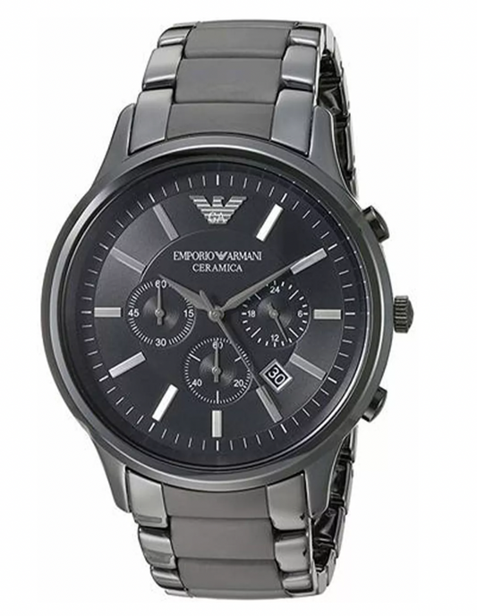 Emporio Armani Men's Chronograph Watch Ceramica Black