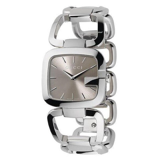 Gucci Ladies G-Gucci Silver Brown Watch