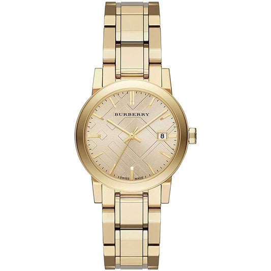 Burberry Ladies Watch The City 34mm Champagne Gold Watch