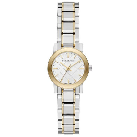 Burberry Ladies White Dial Two-Tone 26mm Watch