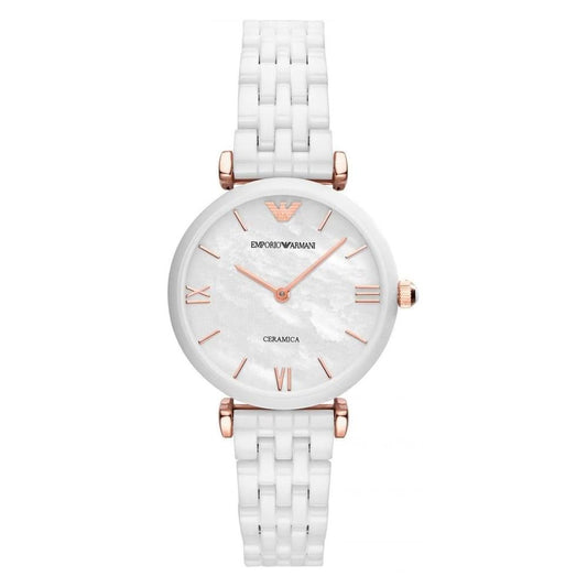 Emporio Armani Ladies White Watch