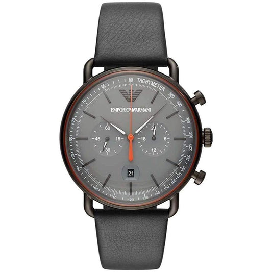 Emporio Armani Men's Aviator Black Watch