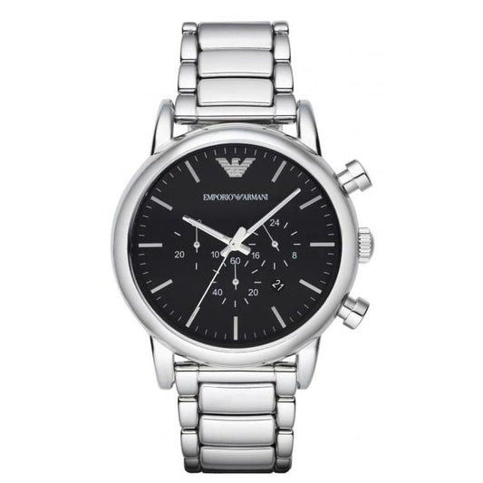 Emporio Armani Men's Luigi Silver Chronograph Watch